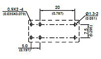 210H - Bottom View of Terminal Printed Circuit Board (PCB) Layout