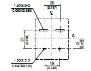 511H - Bottom View of Terminal Printed Circuit Board (PCB) Layout