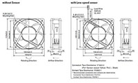 San Ace 120AD AC to DC Power Converting Fans-1