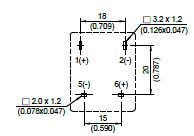 HD012H - Bottom View of Terminal Printed Circuit Board (PCB) Layout