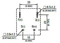 HV013 - Bottom View of Terminal Printed Circuit Board (PCB) Layout