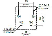 HV015 - Bottom View of Terminal Printed Circuit Board (PCB) Layout