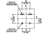 HV022 - Bottom View of Terminal Printed Circuit Board (PCB) Layout