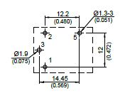 MI001 - Bottom View of Terminal Printed Circuit Board (PCB) Layout