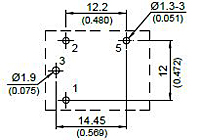 MV001 - Bottom View of Terminal Printed Circuit Board (PCB) Layout